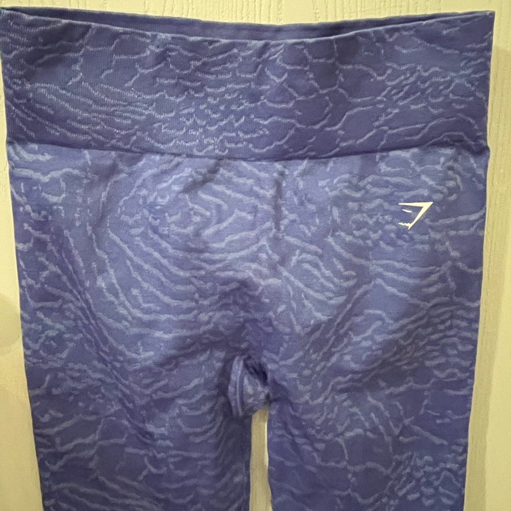 Gymshark Blue Swim Leggings with Textured Design
